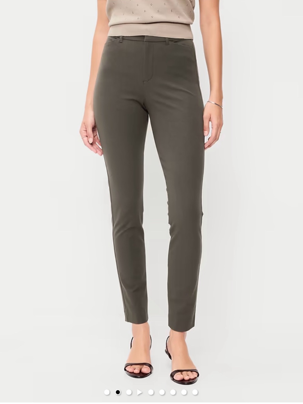 Old Navy Olive Slim Ankle Pants